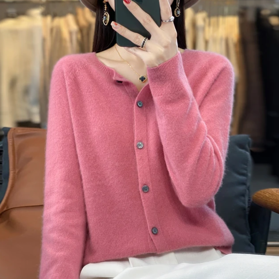 Elegante Knoopjes Cardigan - Van Dongen Mode