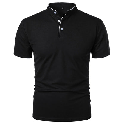Stretch Fit Herenpolo met Moderne Kraag - Van Dongen Mode