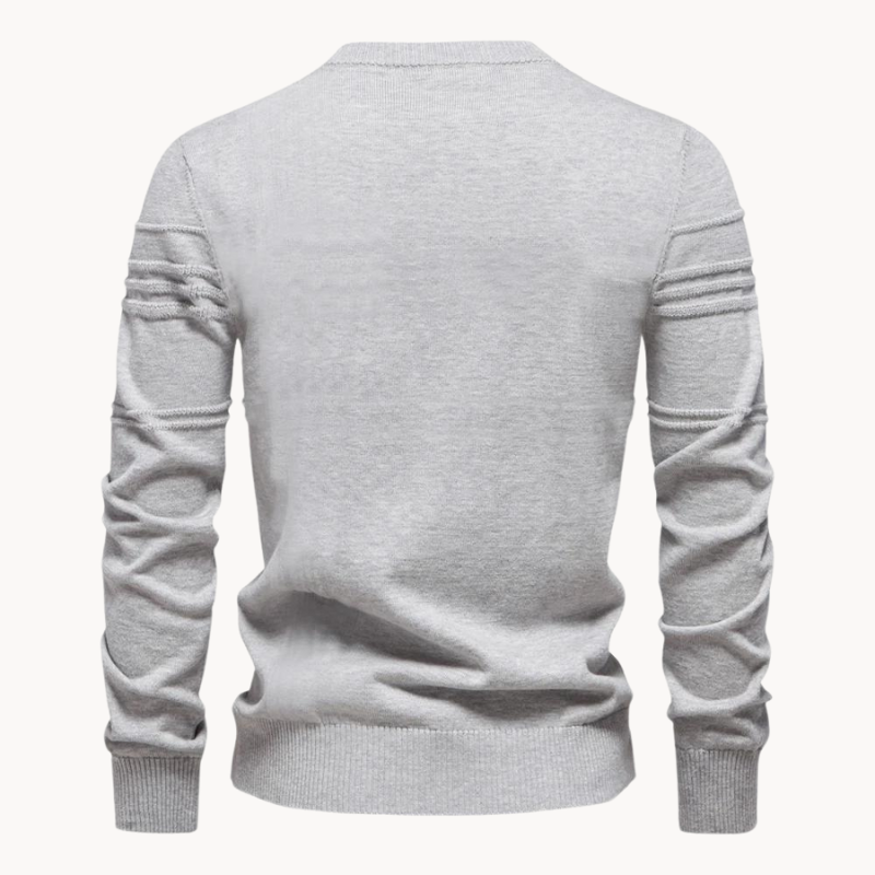 Katoenen Herentrui met Streepaccent - Van Dongen Mode