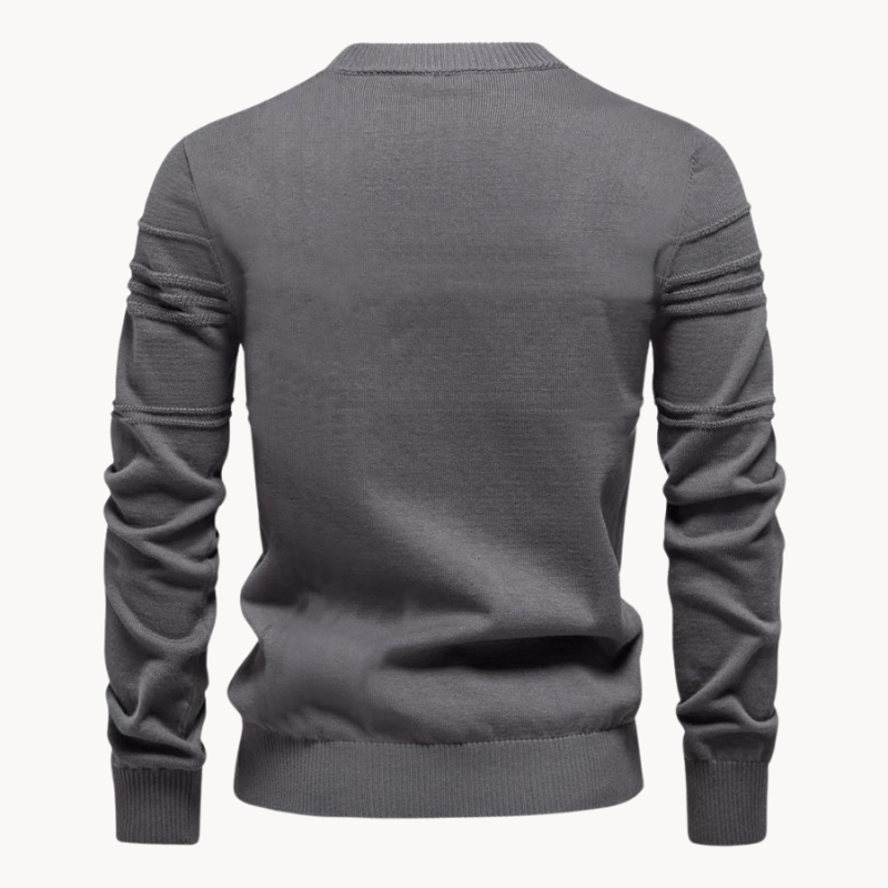 Katoenen Herentrui met Streepaccent - Van Dongen Mode