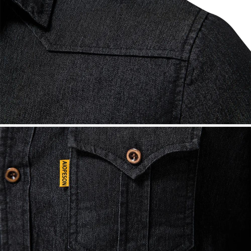 Denim Overhemd met Borstzakken - Van Dongen Mode