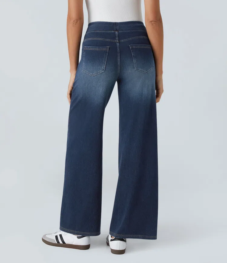 Comfortabele Jeans met Hoge Taille - Van Dongen Mode