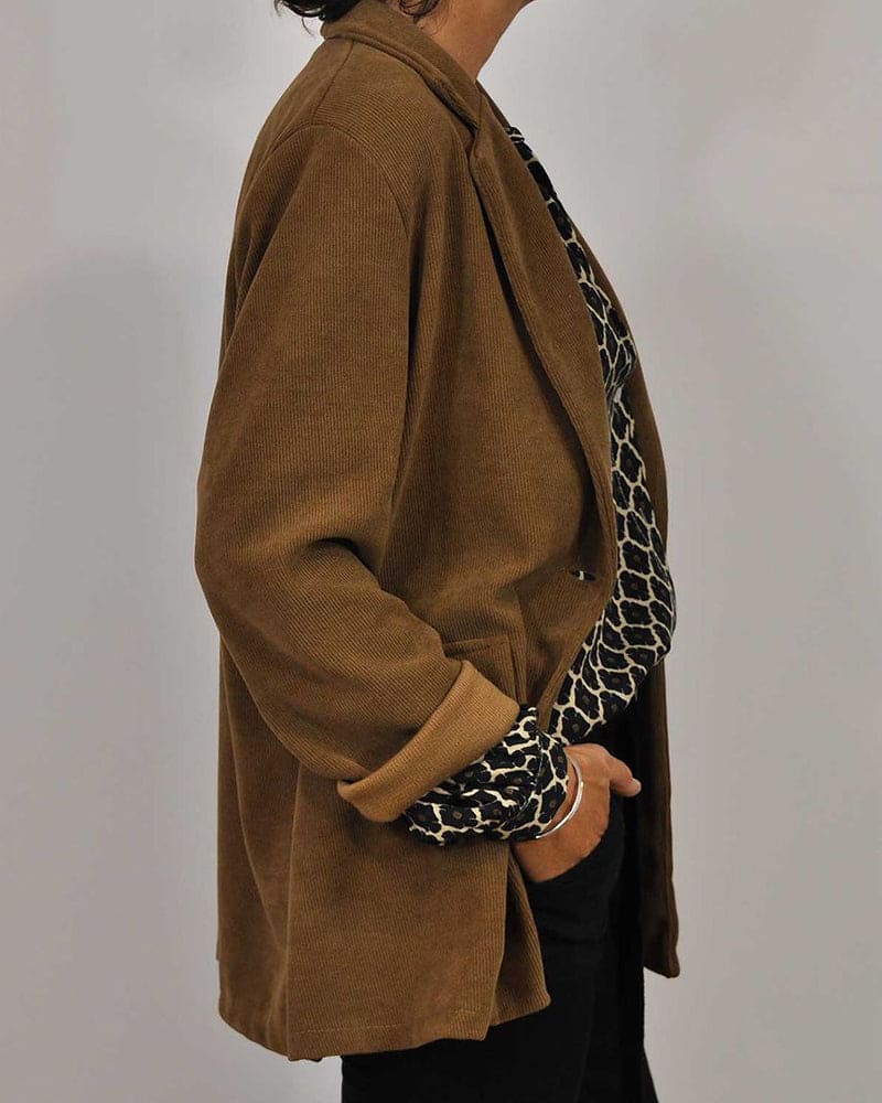 Relaxed V-Hals Midi-Shirt - Van Dongen Mode