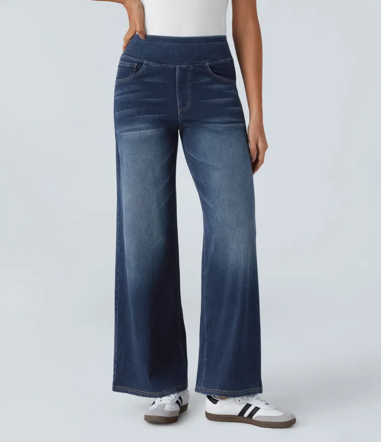 Comfortabele Jeans met Hoge Taille - Van Dongen Mode
