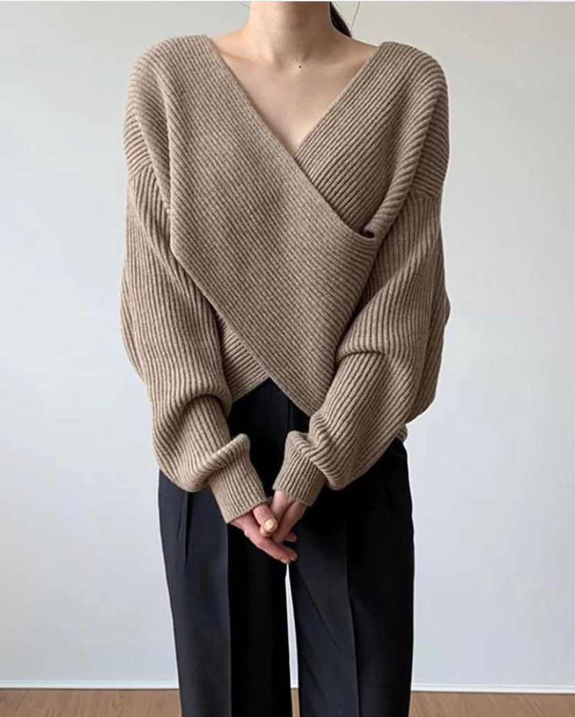 Elegante Kruisgebreide Trui - Van Dongen Mode