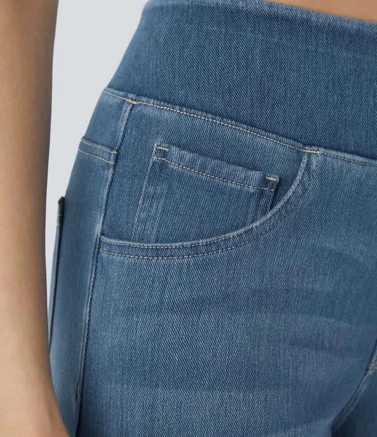 Comfortabele Jeans met Hoge Taille - Van Dongen Mode
