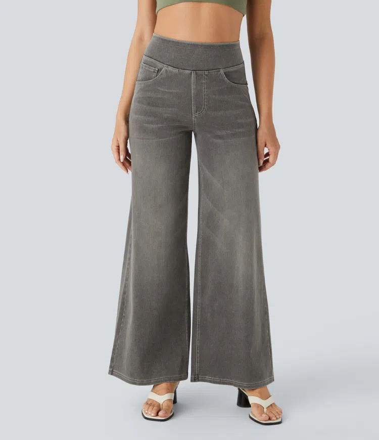 Comfortabele Jeans met Hoge Taille - Van Dongen Mode