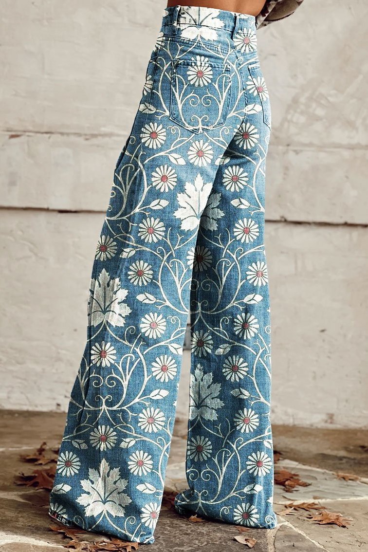 Elegante Boho Broek met Bloemenpatroon - Van Dongen Mode