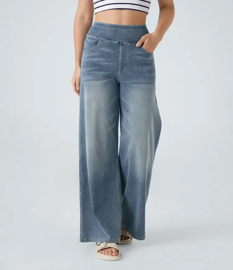 Comfortabele Jeans met Hoge Taille - Van Dongen Mode