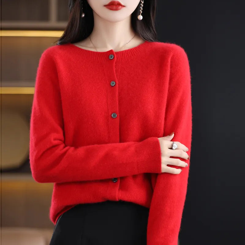 Elegante Knoopjes Cardigan - Van Dongen Mode