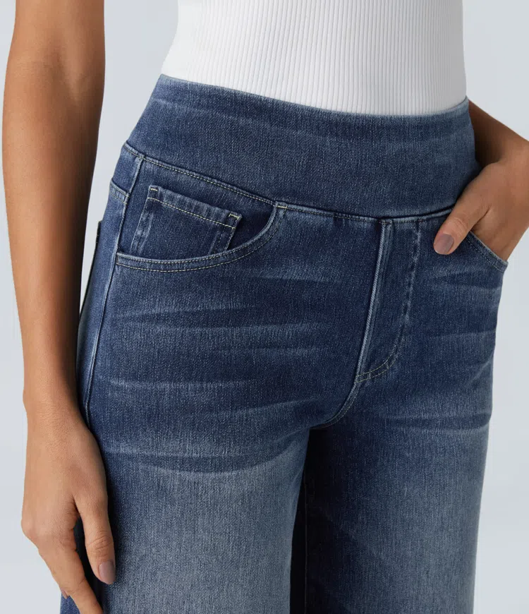 Comfortabele Jeans met Hoge Taille - Van Dongen Mode