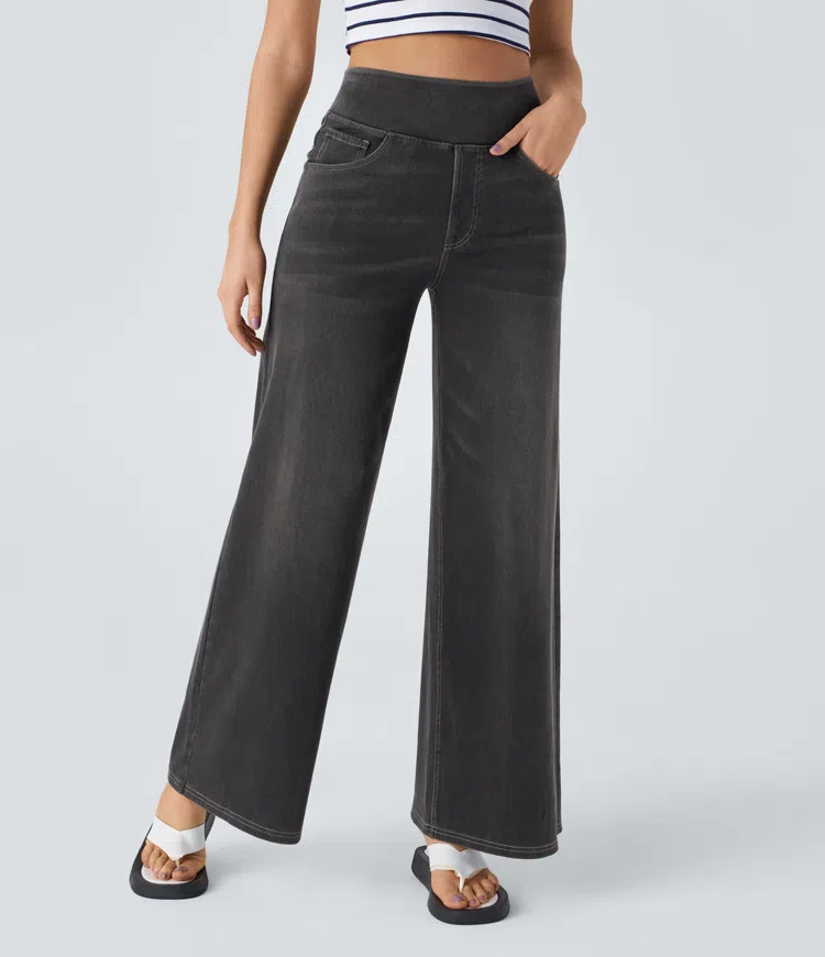 Comfortabele Jeans met Hoge Taille - Van Dongen Mode