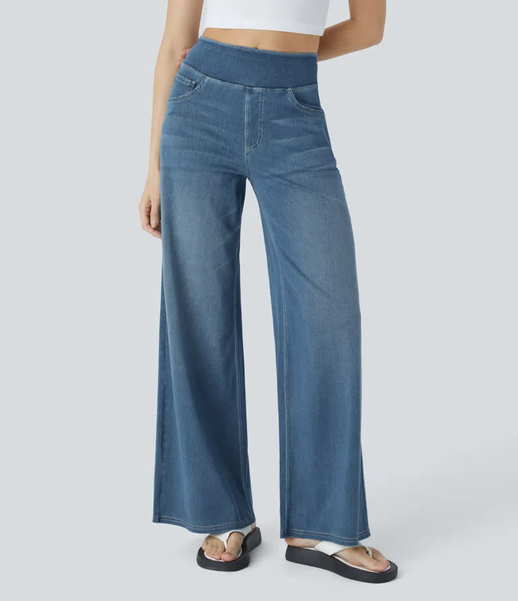 Comfortabele Jeans met Hoge Taille - Van Dongen Mode