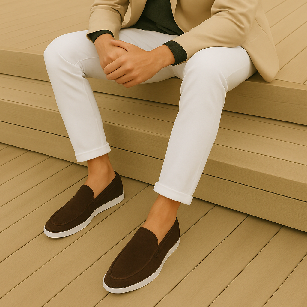 Elegante Suède Herenloafers - Van Dongen Mode