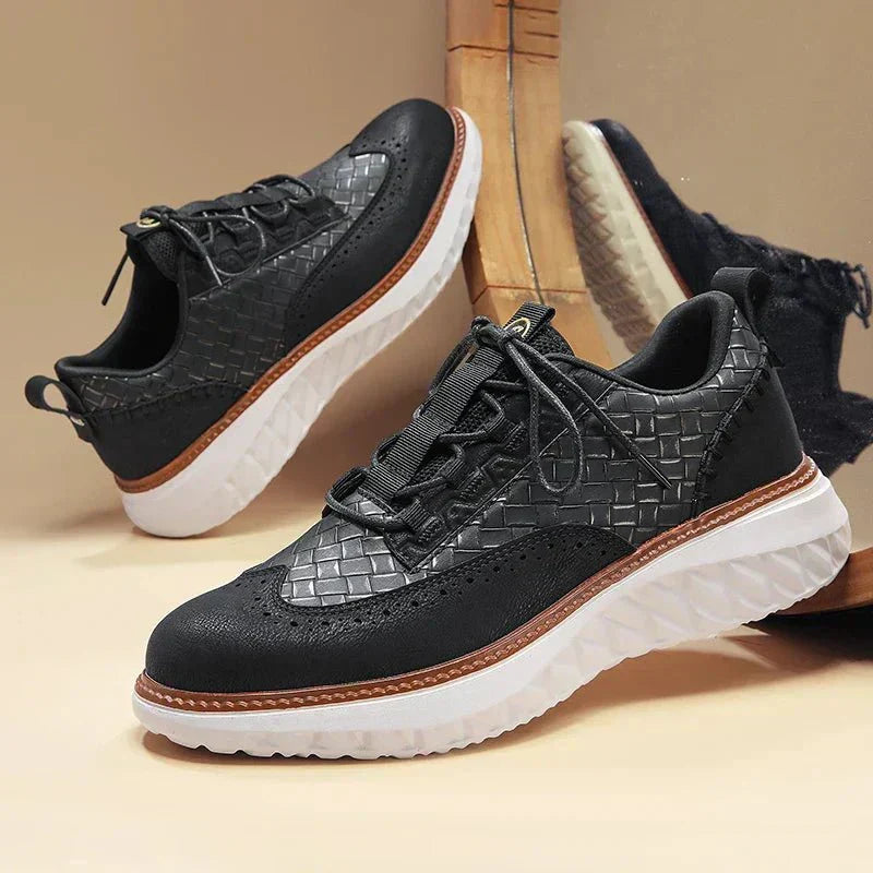 Elegante Leren Oxford Sneakers - Van Dongen Mode