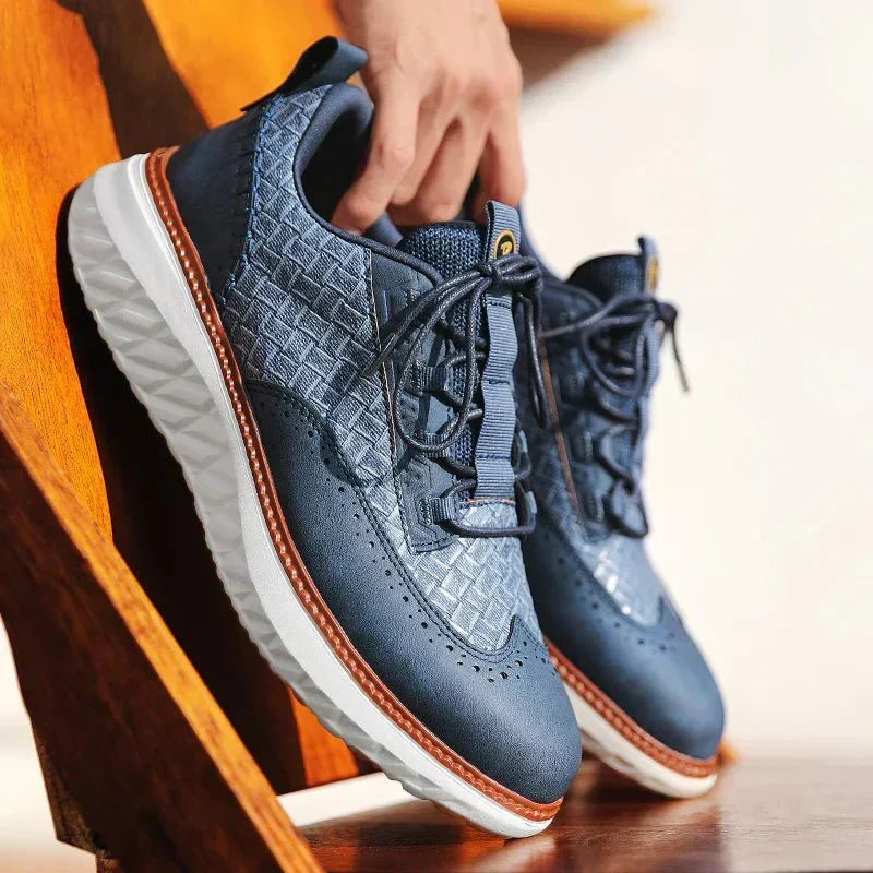Elegante Leren Oxford Sneakers - Van Dongen Mode