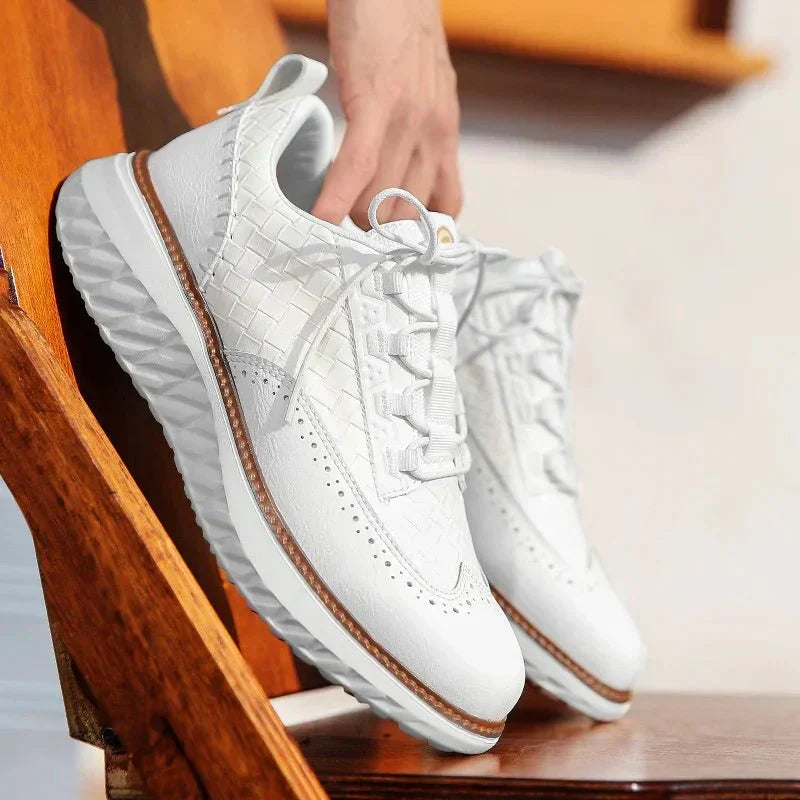 Elegante Leren Oxford Sneakers - Van Dongen Mode