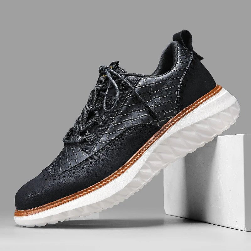 Elegante Leren Oxford Sneakers - Van Dongen Mode