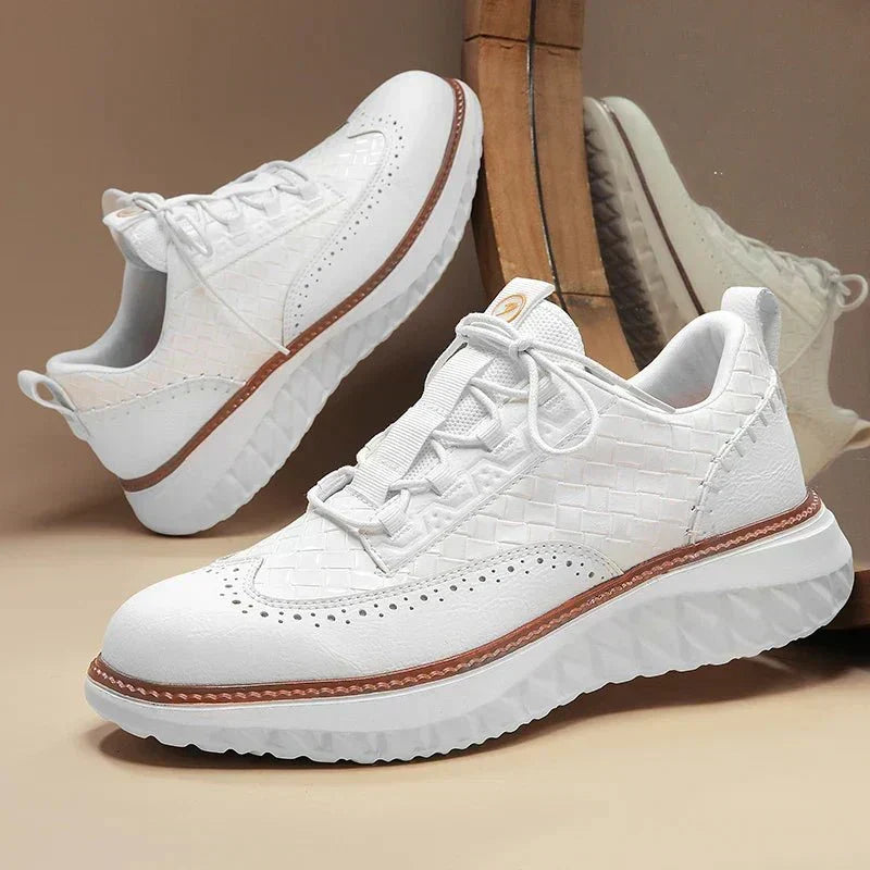 Elegante Leren Oxford Sneakers - Van Dongen Mode