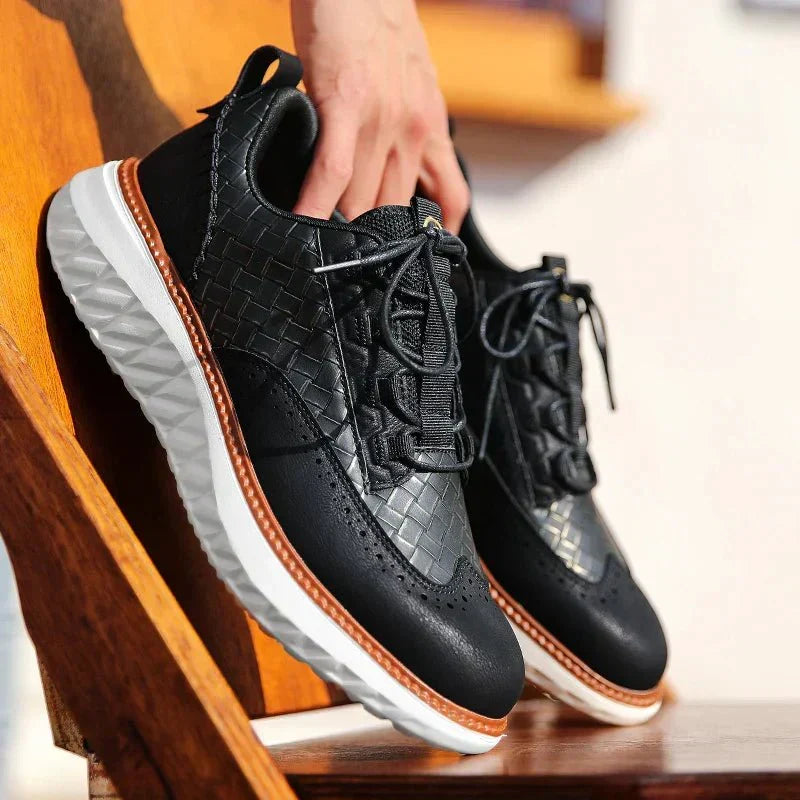 Elegante Leren Oxford Sneakers - Van Dongen Mode