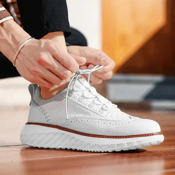 Elegante Leren Oxford Sneakers - Van Dongen Mode