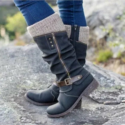 Enkellaarsjes met Zijkleur - Van Dongen Mode
