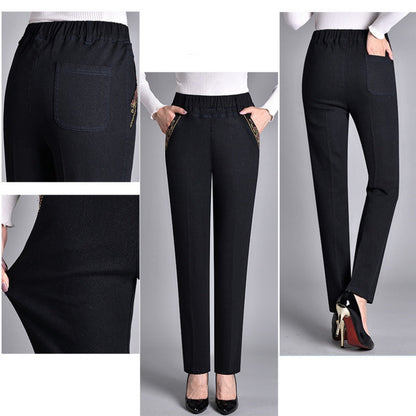 Damesjeans met Zijzakken en Elastische Taille - Van Dongen Mode