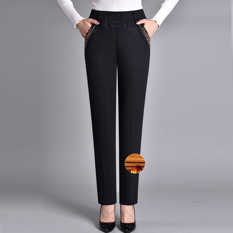 Damesjeans met Zijzakken en Elastische Taille - Van Dongen Mode