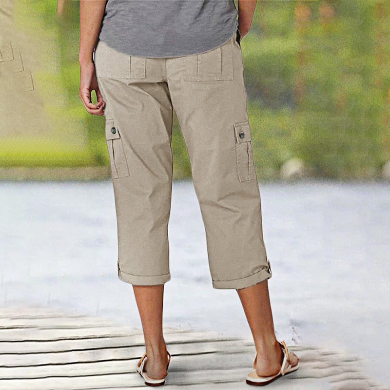 Capri Broek met Meerdere Zakken - Van Dongen Mode