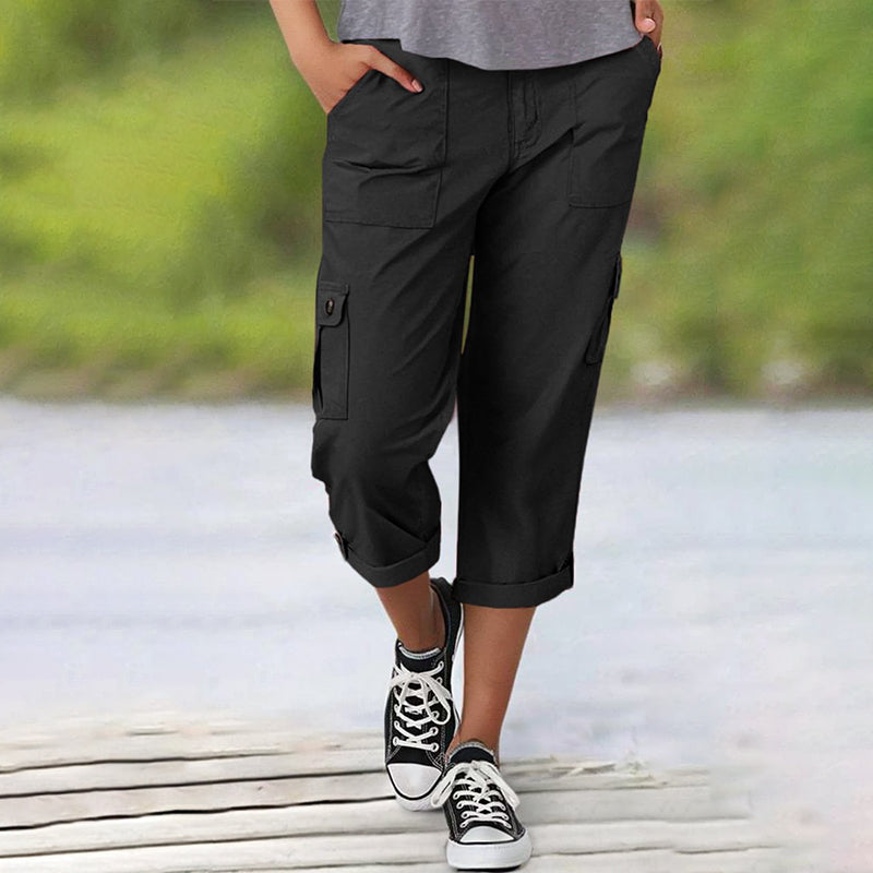 Capri Broek met Meerdere Zakken - Van Dongen Mode