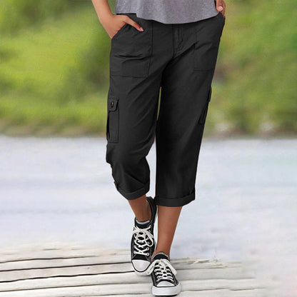 Capri Broek met Meerdere Zakken - Van Dongen Mode
