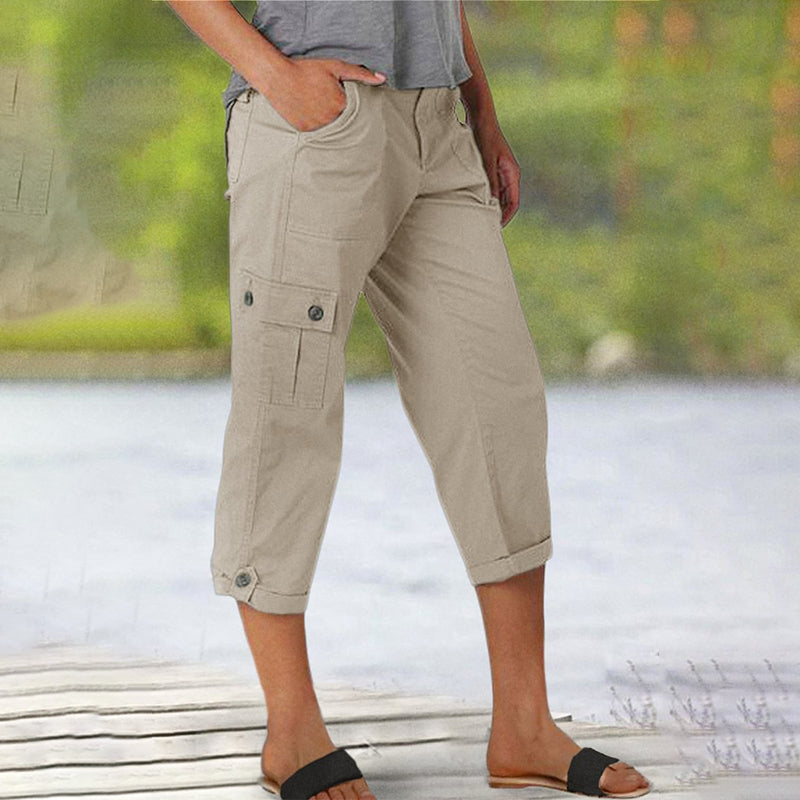 Capri Broek met Meerdere Zakken - Van Dongen Mode
