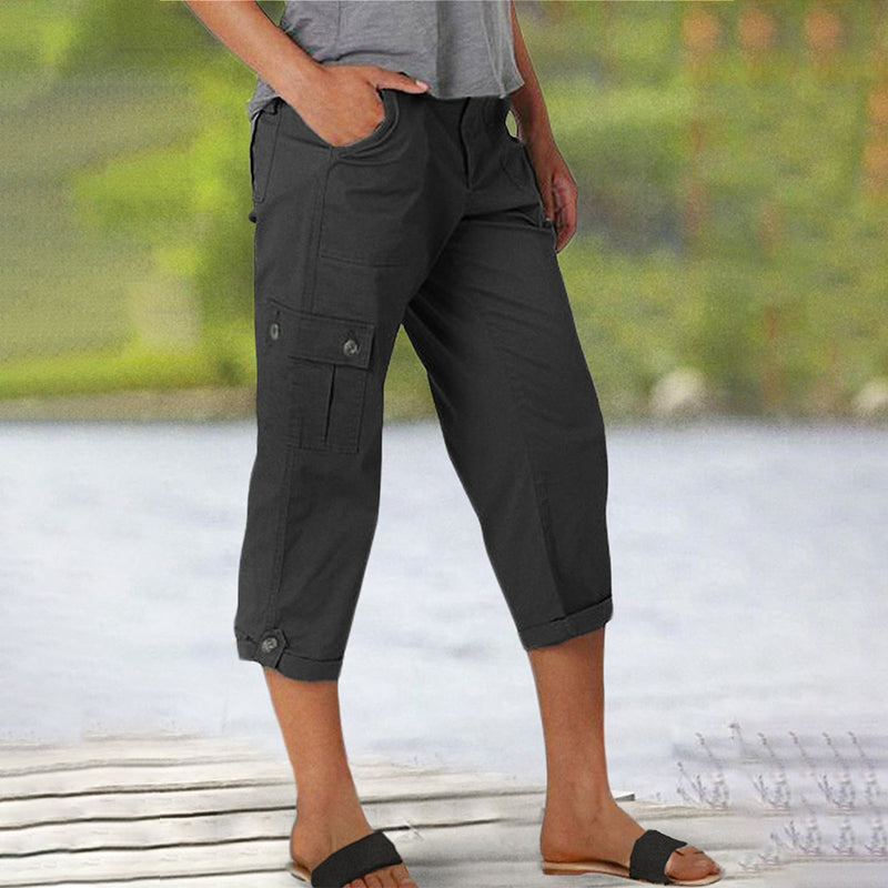 Capri Broek met Meerdere Zakken - Van Dongen Mode