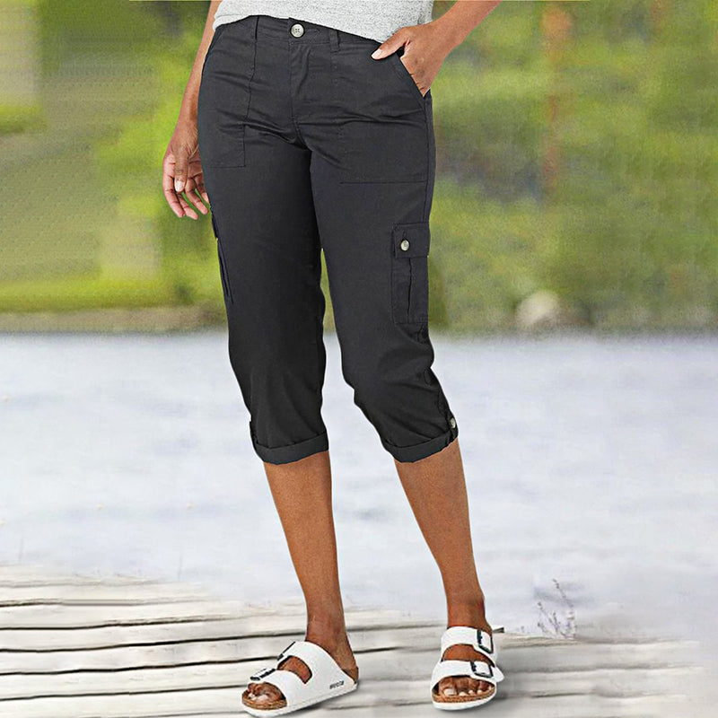 Capri Broek met Meerdere Zakken - Van Dongen Mode