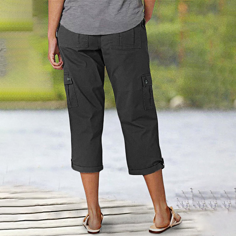 Capri Broek met Meerdere Zakken - Van Dongen Mode